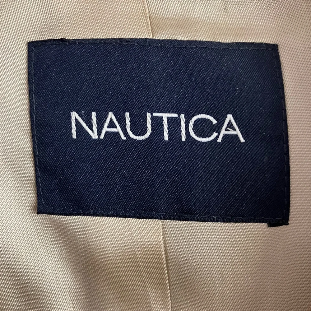 Men’s 100% Wool Blazer, 42L, Herringbone, Sage, by Nautica, Prof/Business